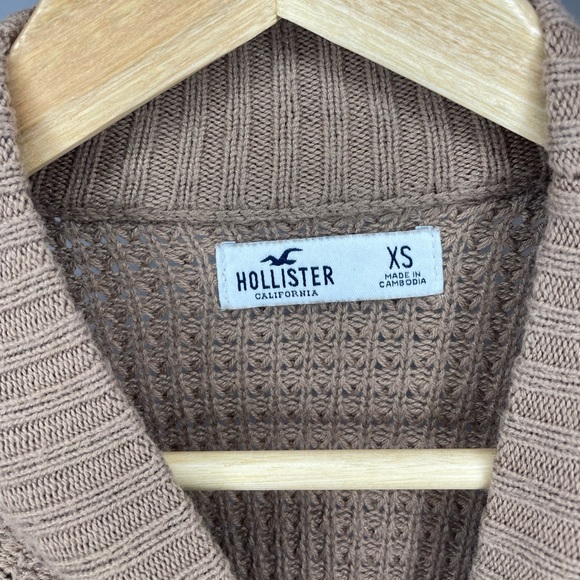 Hollister Cropped Waffle Crew Sweater - Picture 2 of 4